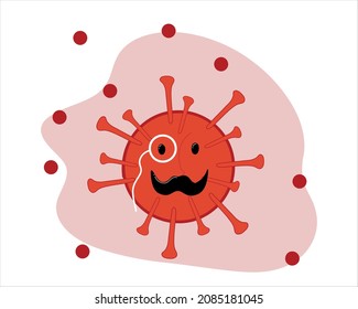 Omicron es una variante de COVID. Nueva cepa de coronavirus. Un virus mutado encontrado en Sudáfrica. Vector plano