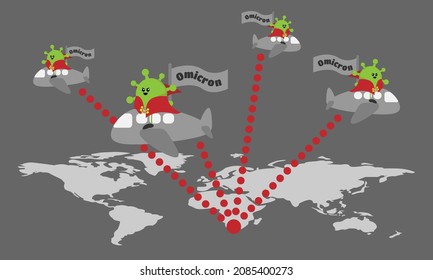 Omicron variant Covid-19 spreads all over the world