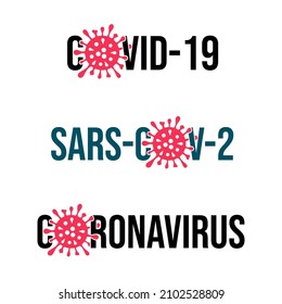 Omicron Variant, SARS-CoV-2 Virus, New COVID-19 variant, Coronavirus, stylized red and black symbol Omicron cell. Vector bacterium