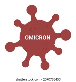 Omicron variation of COVID isolated. New strain of mutated coronavirus virus detected in South Africa vector illustration