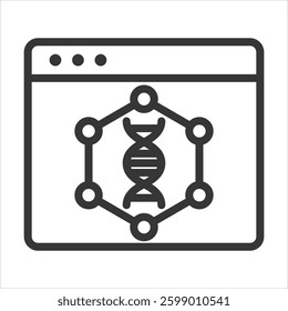 Omics Outline Icon Vector Illustration