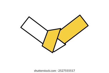 Omikuji, icon of a tied omikuji, Vector Illustration