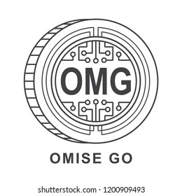 omise go coin  Cryptocurrency  icon outline