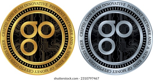 omisego-omg coin vector illustrations. 3d illustration. vector coins.