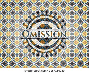 Omission arabesque emblem. arabic decoration.