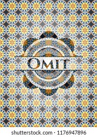 Omit arabic badge. Arabesque decoration.