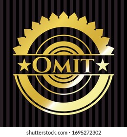 Omit gold emblem. Vector Illustration. Detailed.