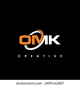 OMK Letter Initial Logo Design Template Vector Illustration