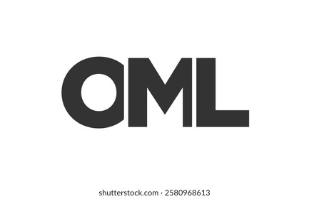 OML logo design template with strong and modern bold text. Initial based vector logotype featuring simple and minimal typography. Trendy company identity ideal for businesses brand presence.