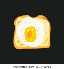 omlet sanwich ilustración simple clip vectorial 