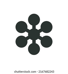 Omni channel solid icon. Omnichannel marketing glyph vector symbol.