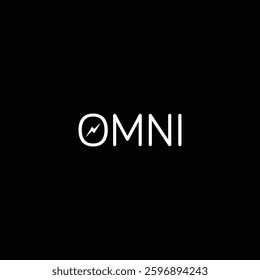 OMNI Modern Brand Identity Typography Vector Illustration Logo. Minimal O Lettering Logo Design. 