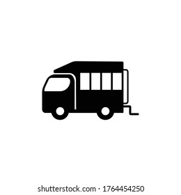 Omnibus truck icon vector in trendy flat style isolated on white background