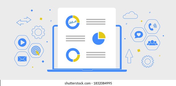 Omnichannel commerce, digital Marketing concept. Ecommerce metrics conversion rate (CR), organic acquisition traffic. Micro to macro conversion rates vector concept. Digital media advertising campaign