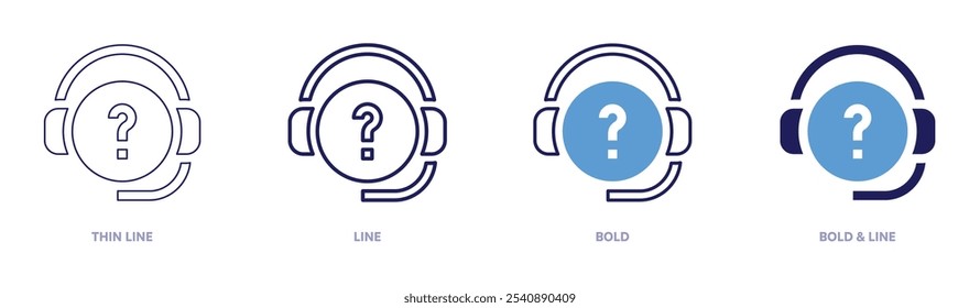 Omnichannel customer tracking icon in 4 different styles. Thin Line, Line, Bold, and Bold Line. Duotone style. Editable stroke.