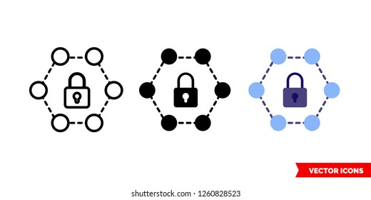 Omnichannel icon of 3 types: color, black and white, outline. Isolated vector sign symbol.