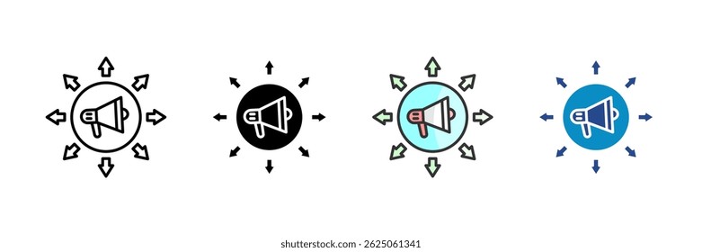 Omnichannel Icon Set Multiple Style Collection