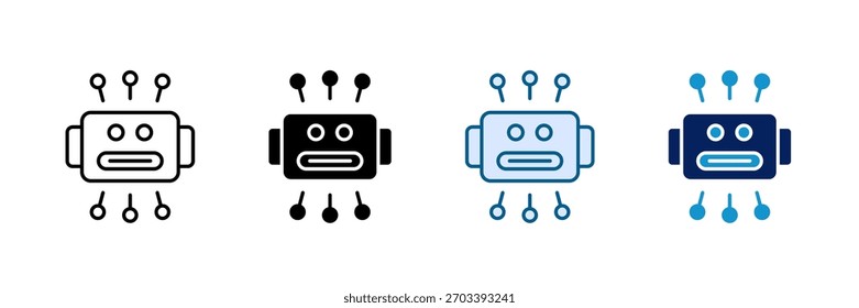 Conjunto de ícones Omni-Channel Múltipla coleção de estilos