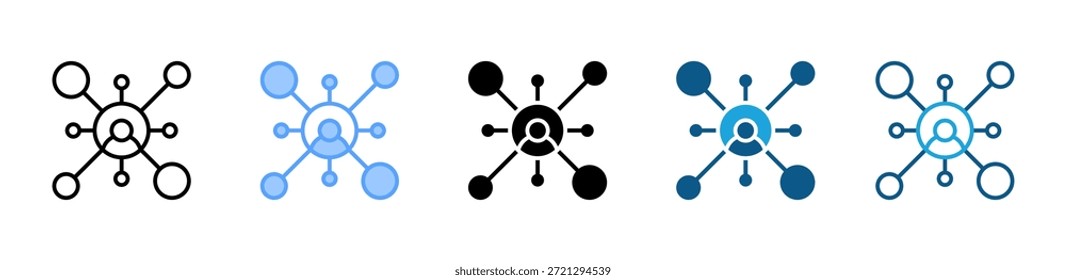 Omni-Channel icon set multiple style collection