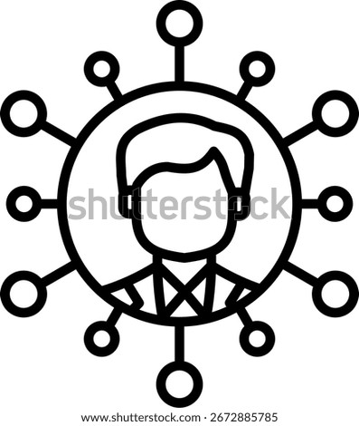 Omnichannel merchandising Line vector Icon Design