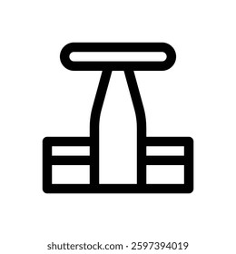 Omnidirectional treadmill. Editable stroke vector icon.