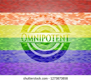Omnipotent lgbt colors emblem 