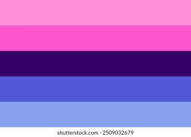 OMNISEXUAL Flag. Pride Flag. LGBTQ+. Pride Parade. Multicolored LGBTQIA linear flag