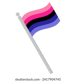 Omnisexual Pride Flag in Form. LGBTQ-Flagge