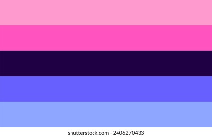 Omnisexual Pride Flag.Omnisexual flag vector illustration.LGBT community.