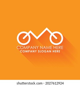 OMO Letras forma de bicicleta simple logo moderno inicial, OMO letras mínimo del logotipo del vector abstracto.