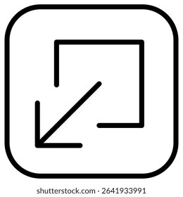 ompact size icon Thin line vector design