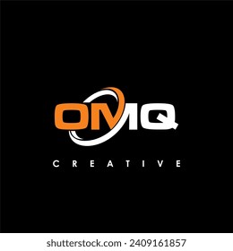 Ilustración vectorial de la plantilla de diseño del logotipo inicial de la carta OMQ