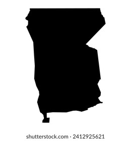 Omusati region map, administrative division of Namibia. Vector illustration.