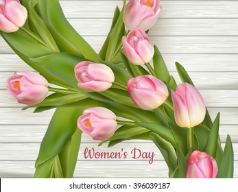 On the 8th of March is women s day . EPS 10 vector file included