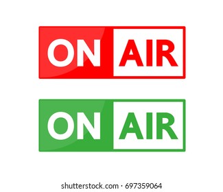 On air button vector design.