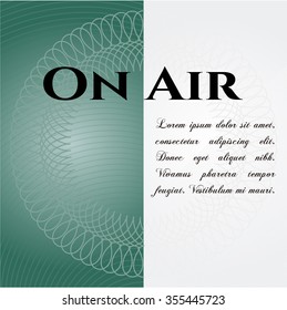 On Air card or poster