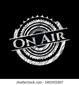 On Air chalk emblem. Vector Illustration. Detailed.