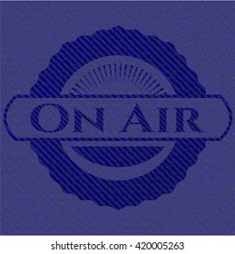 On Air emblem with denim texture
