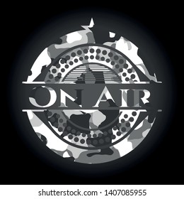 On Air on grey camo pattern