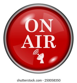 On air icon. Internet button on white background. 