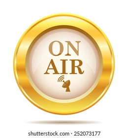 On air icon. Internet button on white background. EPS10 vector. 