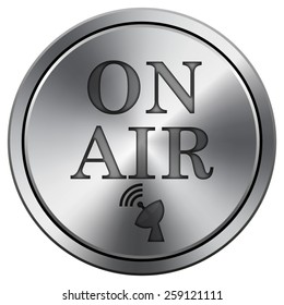 On air icon. Internet button on white background. EPS10 Vector. 