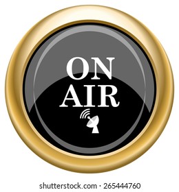 On air icon. Internet button on white  background. EPS10 Vector. 