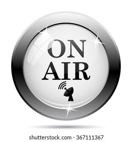 On air icon. Internet button on white background. EPS10 vector.
