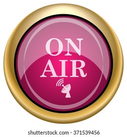 On air icon. Internet button on white background. EPS10 vector.
