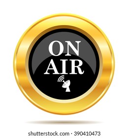 On air icon. Internet button on white background. EPS10 vector.

