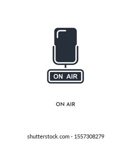 on air icon. simple element illustration. isolated trendy filled on air icon on white background. can be used for web, mobile, ui.