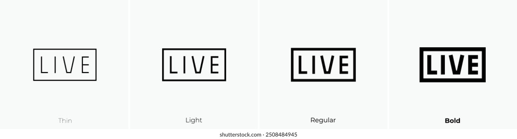 on air icon. Thin, Light Regular And Bold style design isolated on white background