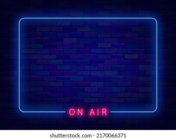 On Air Studio Light Sign Media Stock Vector (Royalty Free) 1235799610