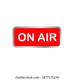 On air radio logo design vector template